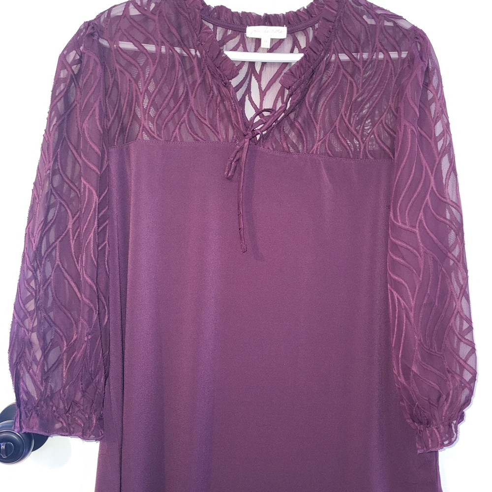 Joie de Vivre Women's Purple Blouse - Picture 2 of 3